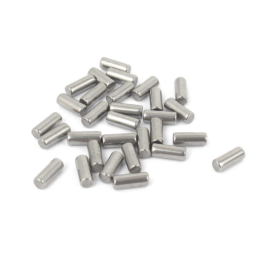 2.5mm x 6mm 304 Stainless Steel Dowel Pins Fasten Elements Silver Tone 30pcs