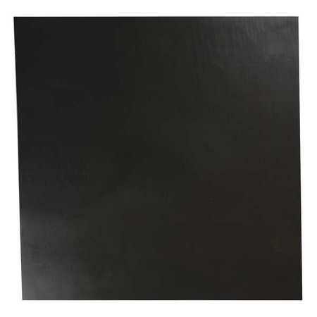 E. JAMES 1/8' Comm. Grade Neoprene Rubber Sheet, 12'x12', Black, 30A, 6030-1/8A