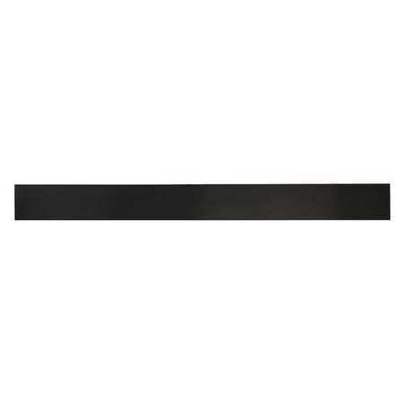 E. JAMES 1/2' High Grade Neoprene Rubber Strip, 2'x36', Black, 50A, 355-1/2HGX