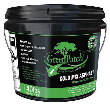 GREENPATCH Pavement Repair Patch,40 lb.,Pail GP40P
