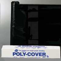 Poly-Cover Coverall 4X4BB Waterproof Polyfilm, 4 mil T, 4 ft W x 200 ft L, Black, Plastic