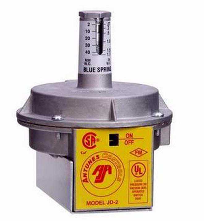 Antunes 801111301 JD-2BLUE Air Pressure Switch .07'-1.7' W.C.