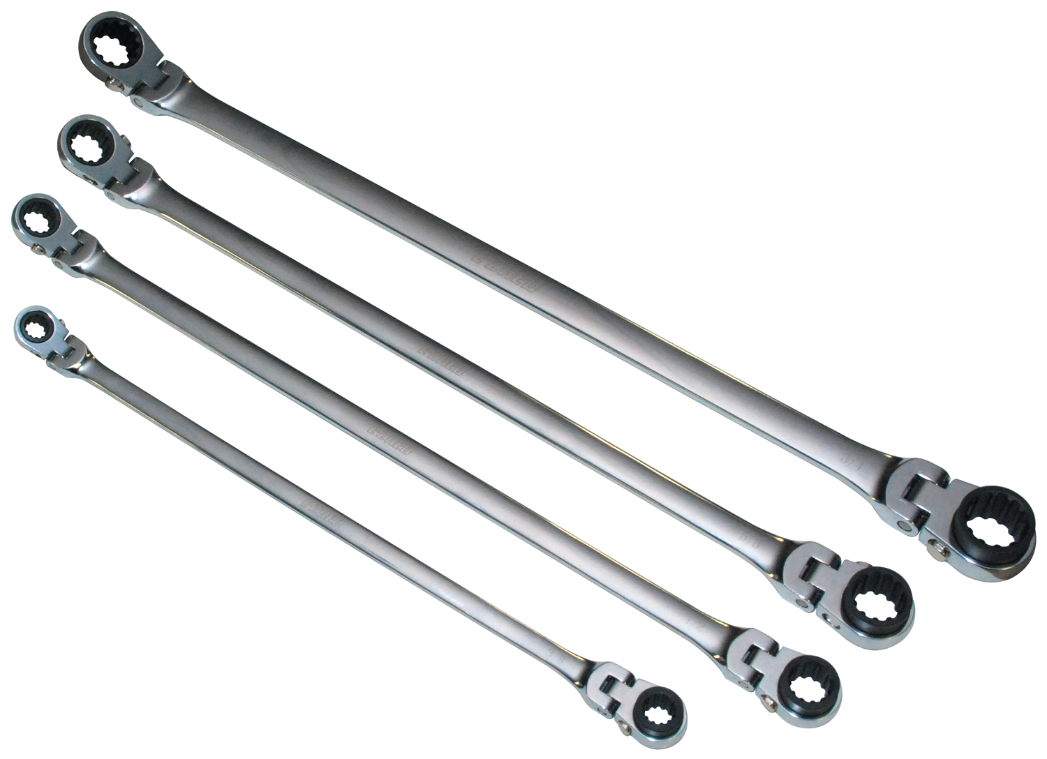 4 Piece SAE Flexible Reversible Ratcheting Wrench