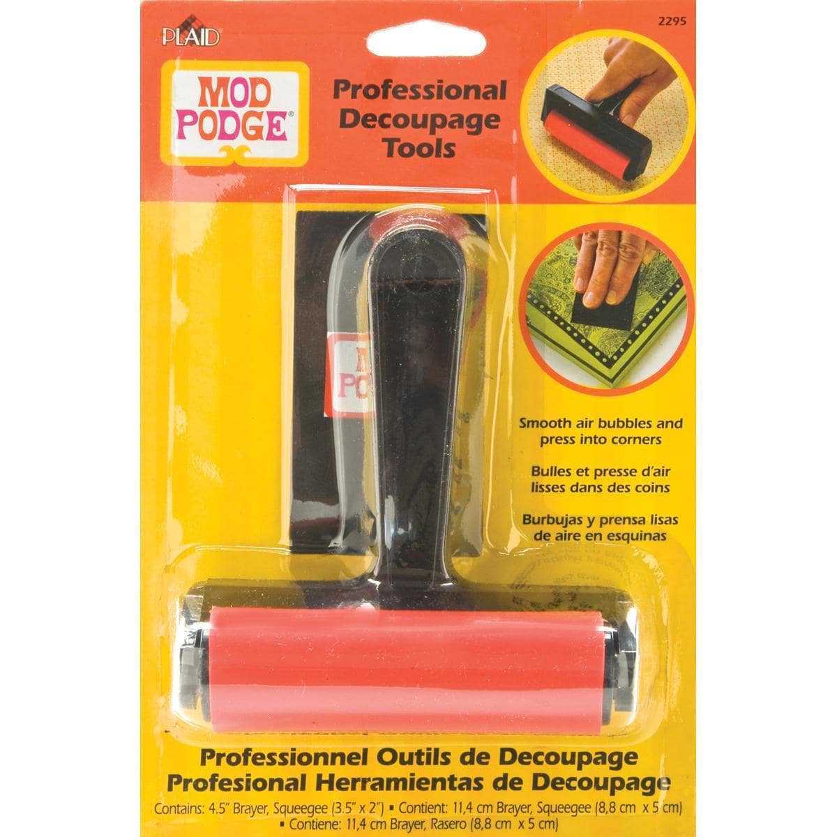 Mod Podge Professional Tool Set. Brayer, Two Squeegees