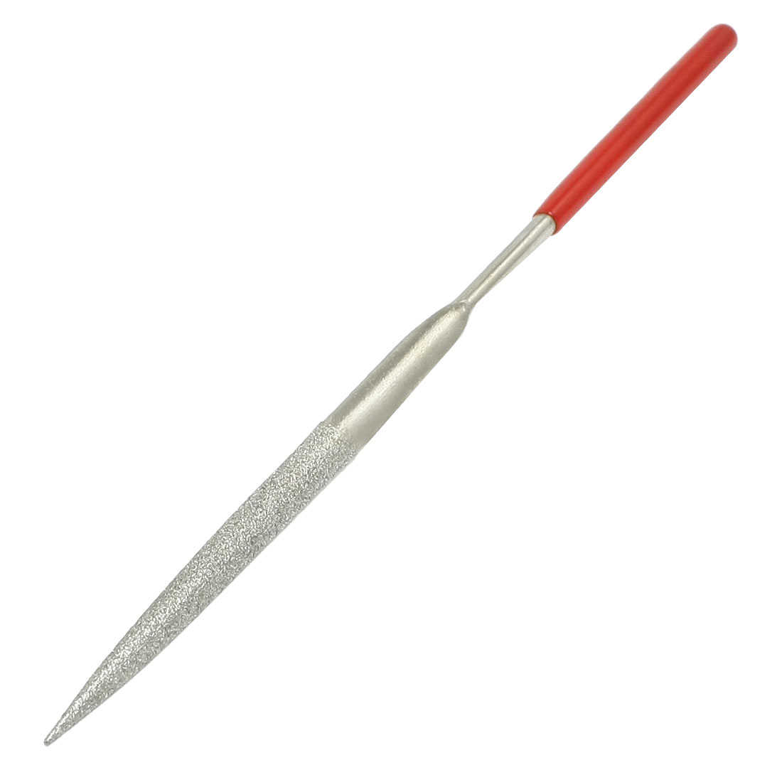 Unique Bargains 50mm Frosting Length Replacing Tool Metal Half Round Files Red Silver Tone