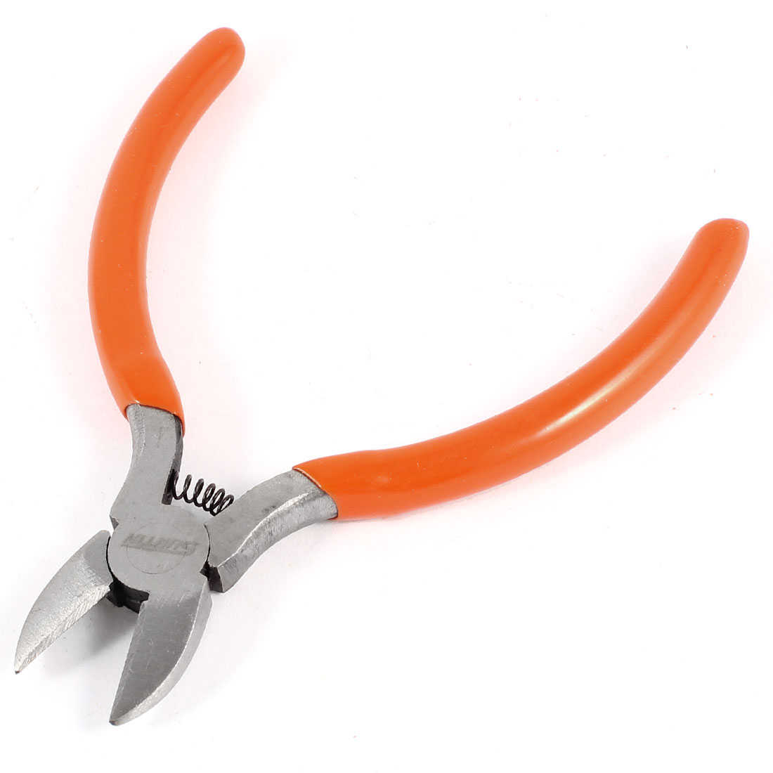 Orange Handle Diagonal Cutting Pliers Side Cutter 11cm Long