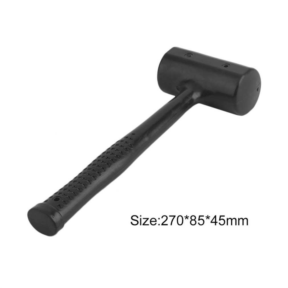 Professional No Elasticity Dead Blow Rubber Hammer Mallet Double-faced Shock Absorbing with A Steel Handle