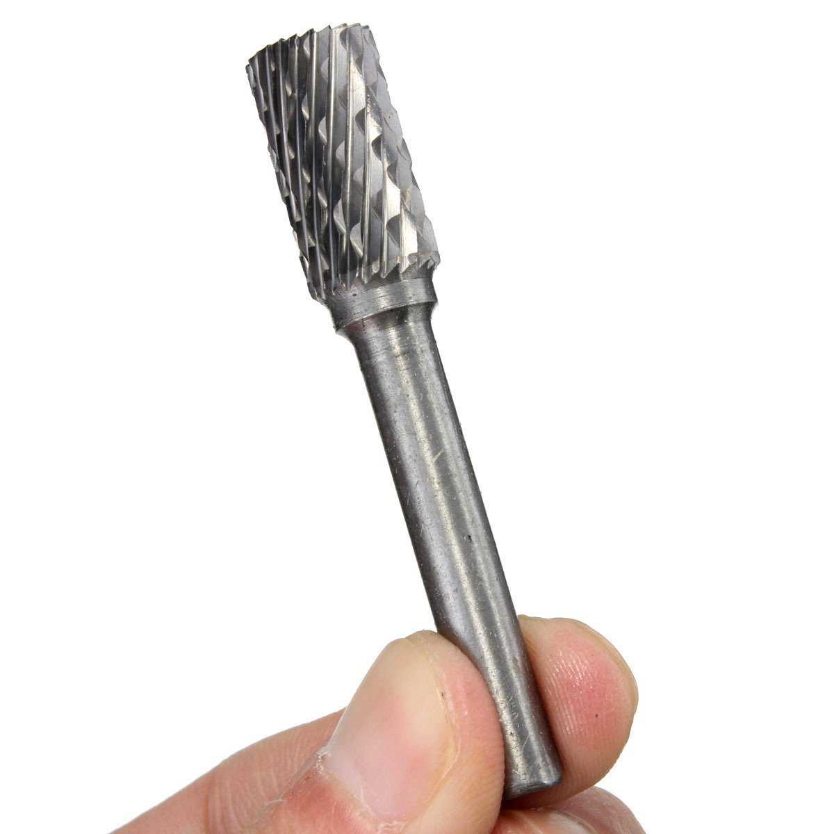 5Pcs 1/4'' Tungsten Carbide Rotary Cutter Files Burr 6mm Set CNC Engraving Tool