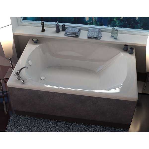 Avano AV4872CS Curacao 71-1/2' Acrylic Soaking Bathtub for Drop-In Installations with Reversible Drain - White