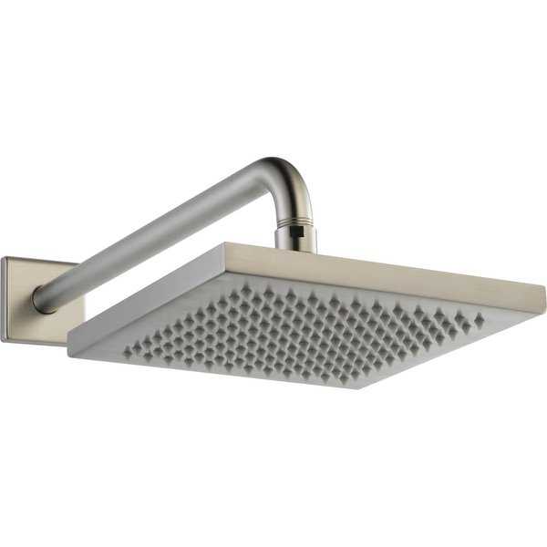 Delta 57740 2.5 GPM Arzo 8'W Rain Shower Head with Shower Arm, Flange & Touch-Clean� Technology - Limited Lifetime Warranty