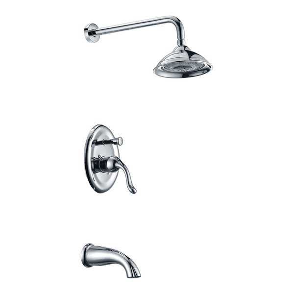 ANZZI Assai Series 1-handle 5-spray Tub and Shower Faucet in Polished Chrome