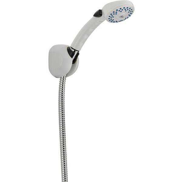 Delta 2-Spray 2.5 gpm Fixed Wall Mount Handshower with Pause Feature in White 59410-WHB-PK