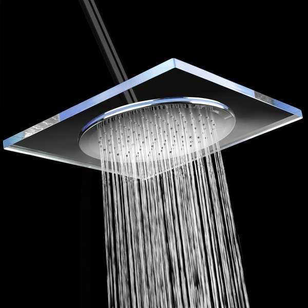 AKDY SH0076 12' Extra Large Rainfall Shower Style Head Contemporary Modern Home Bathroom Luxury Square