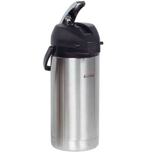 Bunn 36725.0000 Lever-Action Airpot Coffeepot, Stainless Steel, 128 Oz