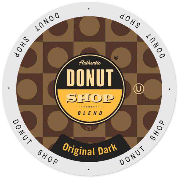 Authentic Donut Shop Original Dark, Single Serve Cups for Keurig Brewers 96 Count